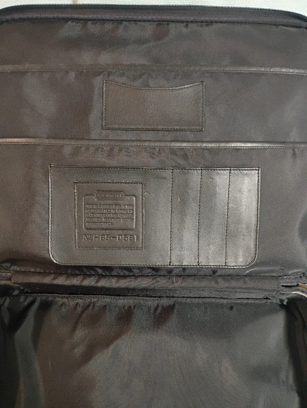❤️RARE VINTAGE COACH 0561 BLACK LEATHER VALISE BUSINESS BRIEFCASE +FOB HANGTAG